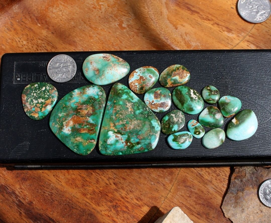 Polychrome turquoise, looks good all in one group (Stone Mountain Turquoise)
